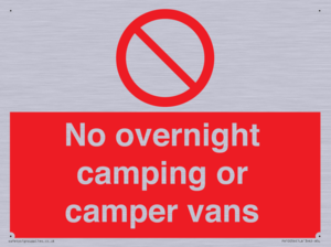 No overnight camping or camper vans